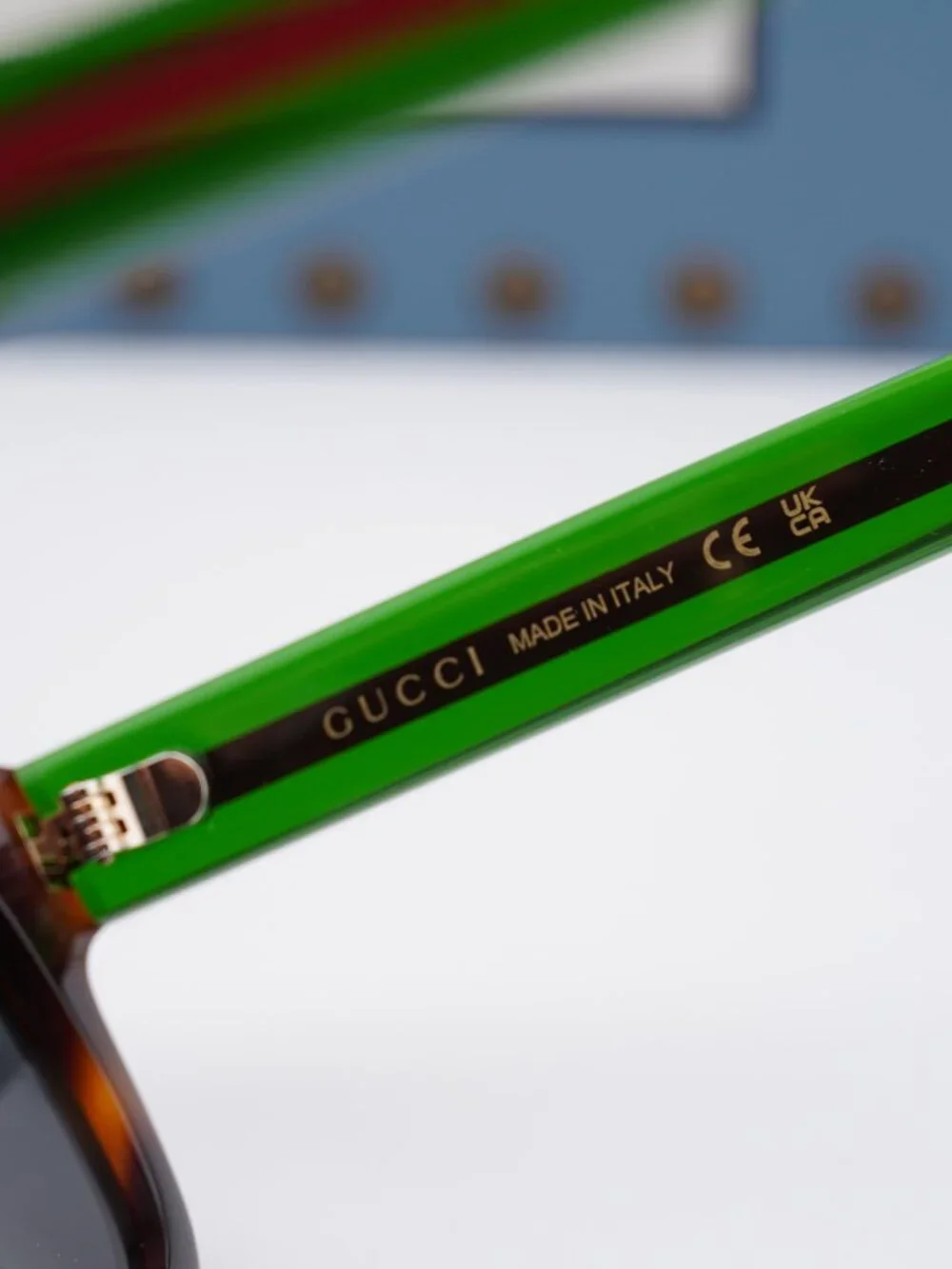 Gucci GG0003SN 003 Square Sunglasses - Havana / Green / Grey